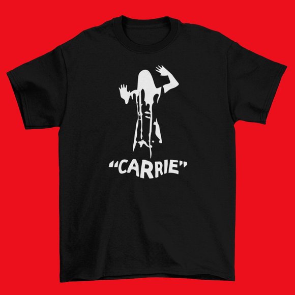 Carrie White Horror Movie T-Shirt. White/Black. Multiple Sizes. Fast Shipping! - Picture 1 of 2